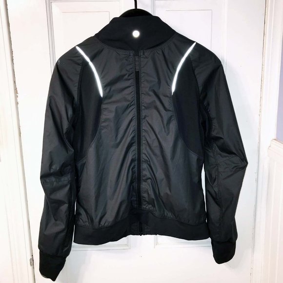 Lululemon Run: Two To Make It True Jacket sz 10 reversible black windbreaker - Picture 7 of 13